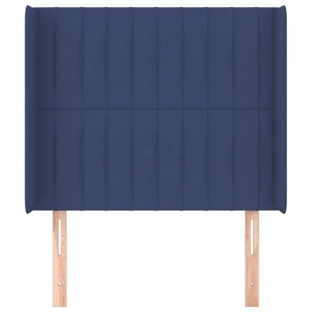 Tête de lit avec oreilles Bleu 93x16x118/128 cm Tissu