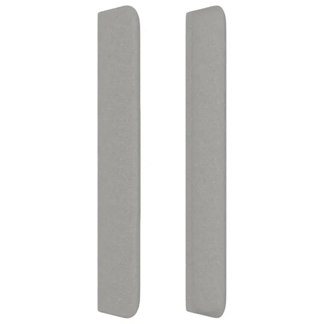 Tête de lit avec oreilles Gris clair 103x16x118/128 cm Tissu