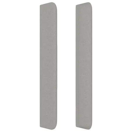 Tête de lit avec oreilles Gris clair 147x16x118/128 cm Tissu