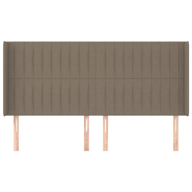 Tête de lit avec oreilles Taupe 163x16x118/128 cm Tissu
