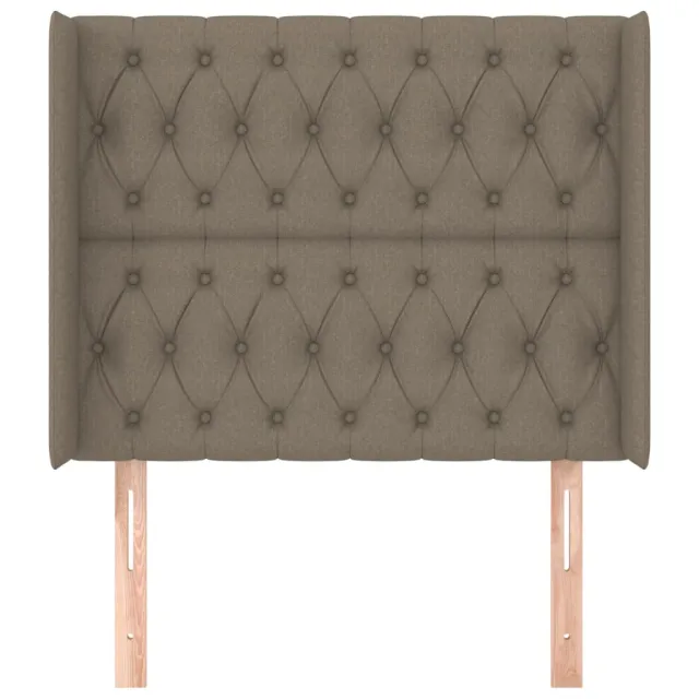 Tête de lit avec oreilles Taupe 103x16x118/128 cm Tissu