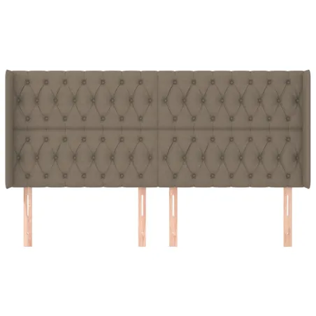Tête de lit avec oreilles Taupe 183x16x118/128 cm Tissu