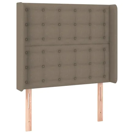 Tête de lit avec oreilles Taupe 83x16x118/128 cm Tissu 2