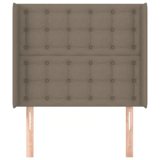 Tête de lit avec oreilles Taupe 83x16x118/128 cm Tissu