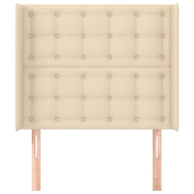Tête de lit avec oreilles Crème 83x16x118/128 cm Tissu