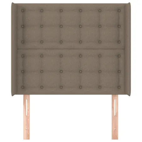 Tête de lit avec oreilles Taupe 93x16x118/128 cm Tissu