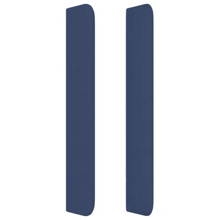 Tête de lit avec oreilles Bleu 93x16x118/128 cm Tissu