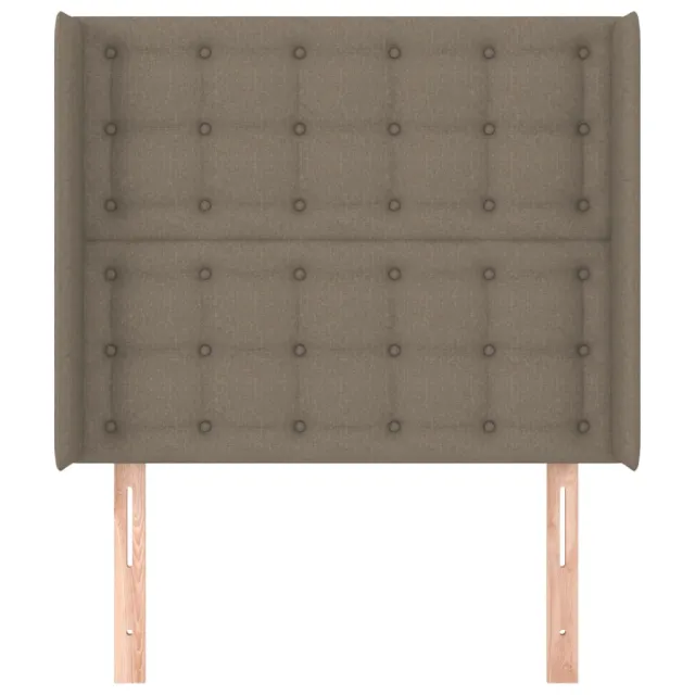 Tête de lit avec oreilles Taupe 103x16x118/128 cm Tissu