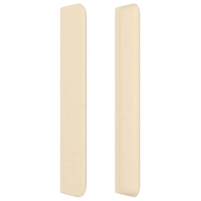 Tête de lit avec oreilles Crème 103x16x118/128 cm Tissu