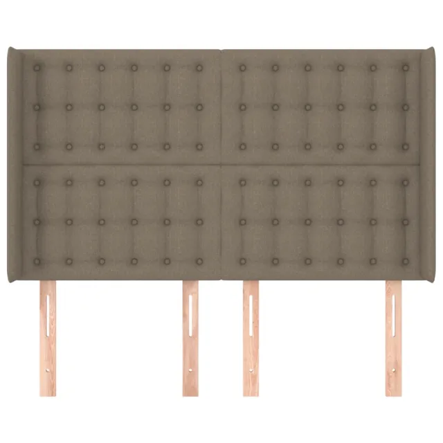 Tête de lit avec oreilles Taupe 147x16x118/128 cm Tissu