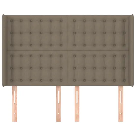 Tête de lit avec oreilles Taupe 147x16x118/128 cm Tissu