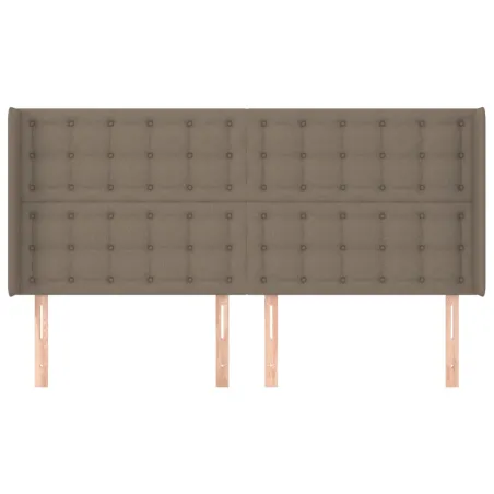 Tête de lit avec oreilles Taupe 183x16x118/128 cm Tissu