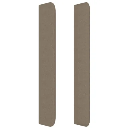 Tête de lit avec oreilles Taupe 183x16x118/128 cm Tissu