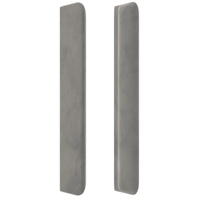 Tête de lit avec oreilles Gris clair 103x16x118/128 cm Velours