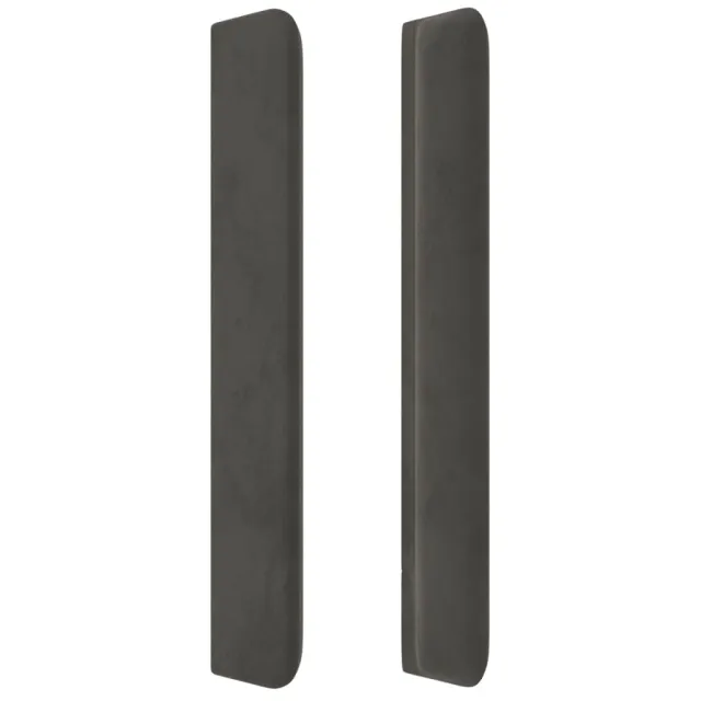 Tête de lit avec oreilles Gris foncé 103x16x118/128 cm Velours