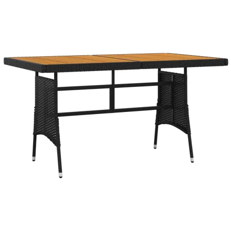 Mobilier à dîner d'extérieur 5 pcs Résine tressée Noir