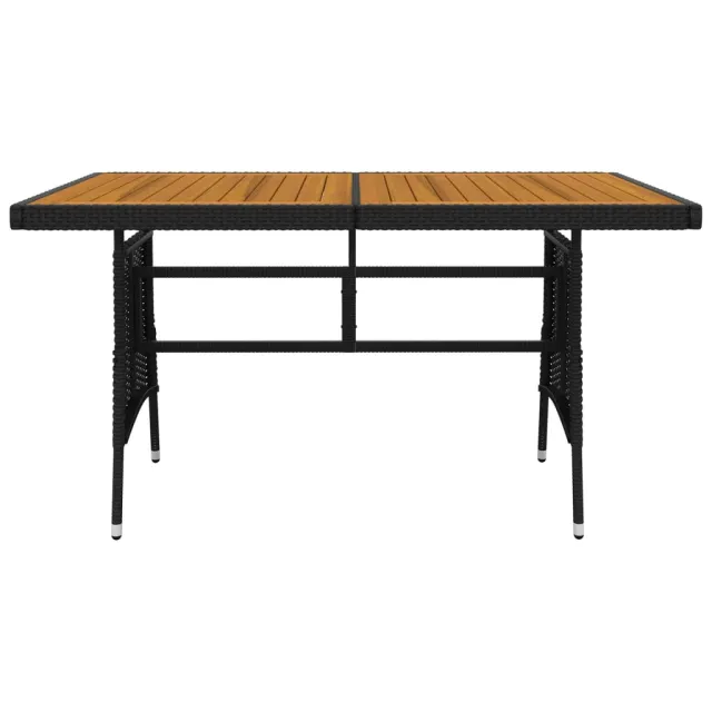 Mobilier à dîner d'extérieur 5 pcs Résine tressée Noir