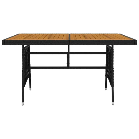 Mobilier à dîner d'extérieur 5 pcs Résine tressée Noir