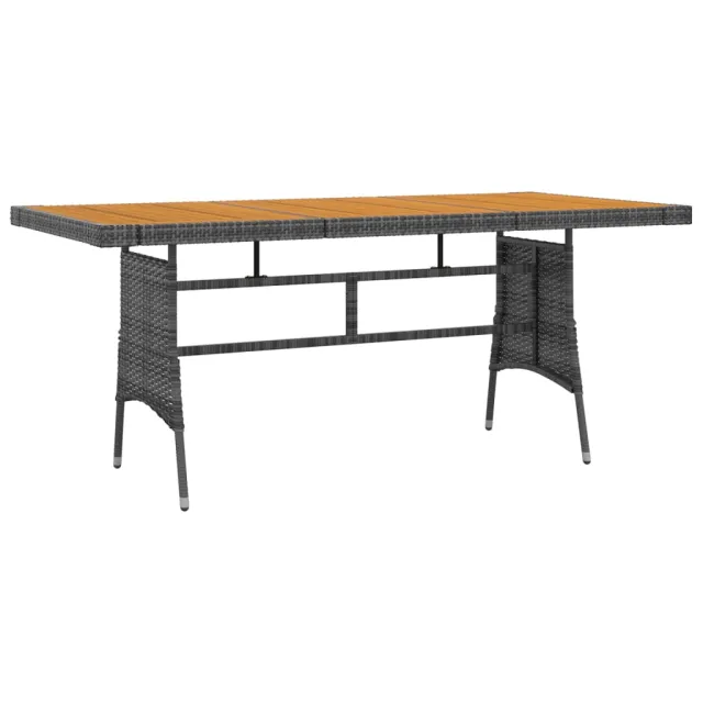 Mobilier à dîner d'extérieur 9 pcs Résine tressée Gris