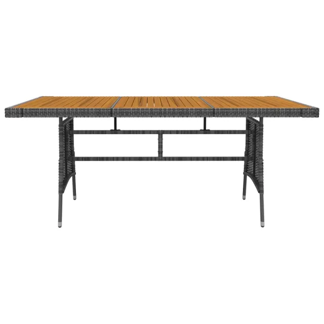 Mobilier à dîner d'extérieur 9 pcs Résine tressée Gris