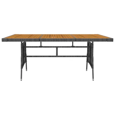 Mobilier à dîner d'extérieur 9 pcs Résine tressée Gris