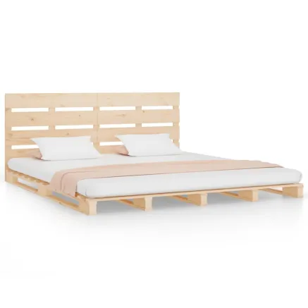 Cadre de lit sans matelas 120x200 cm bois de pin massif 2
