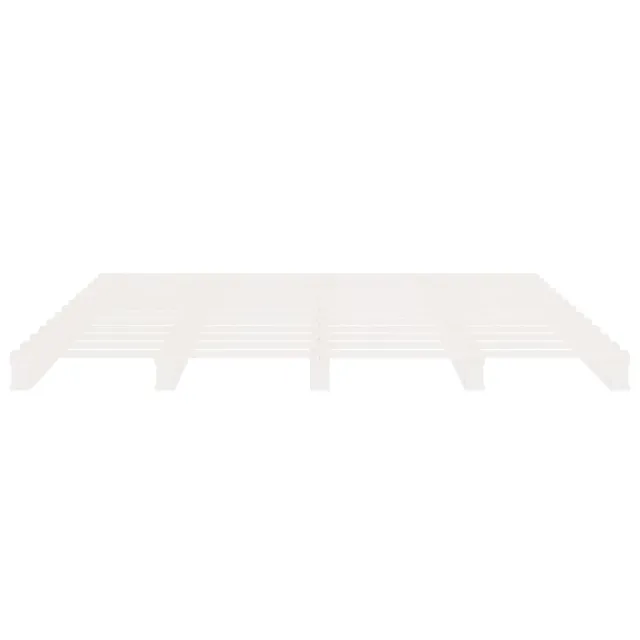 Cadre de lit sans matelas blanc 140x200 cm bois de pin massif
