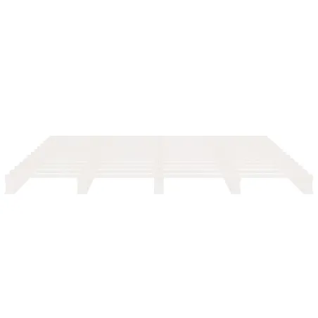 Cadre de lit sans matelas blanc 140x200 cm bois de pin massif