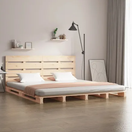 Cadre de lit sans matelas 160x200 cm bois massif de pin
