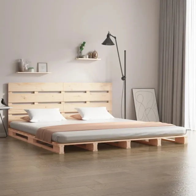 Cadre de lit sans matelas 160x200 cm bois massif de pin