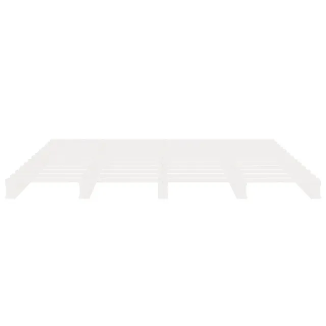 Cadre de lit sans matelas blanc 160x200 cm bois de pin massif