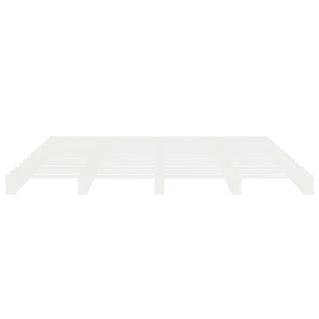 Cadre de lit sans matelas blanc 180x200 cm bois massif de pin