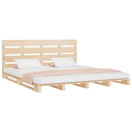 Cadre de lit sans matelas 200x200 cm bois massif de pin