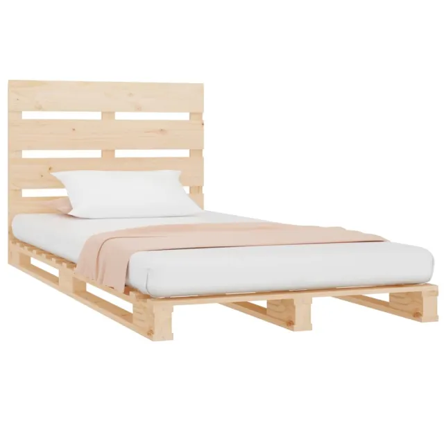 Cadre de lit sans matelas 75x190 cm bois de pin massif