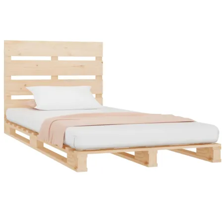 Cadre de lit sans matelas 75x190 cm bois de pin massif