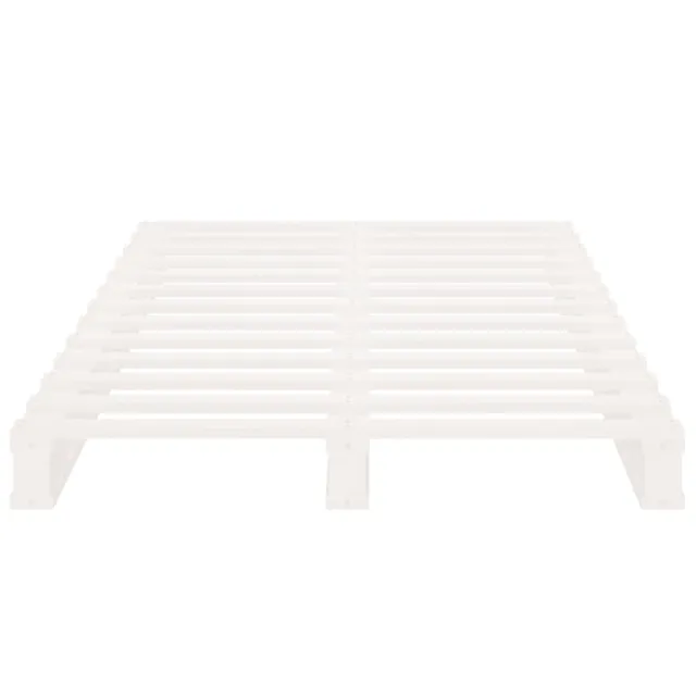 Cadre de lit sans matelas blanc 75x190 cm bois de pin massif