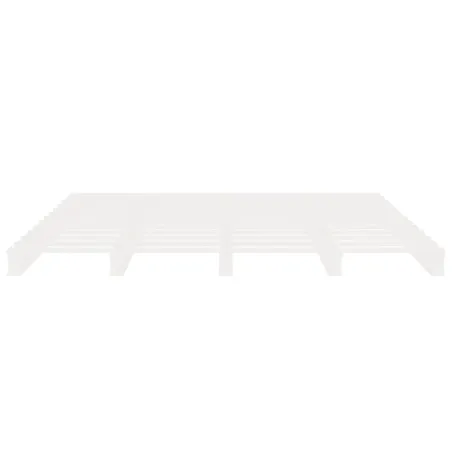 Cadre de lit sans matelas blanc 135x190 cm bois de pin massif