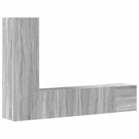 Ensemble de meubles TV 3 pcs Sonoma gris Bois d'ingénierie