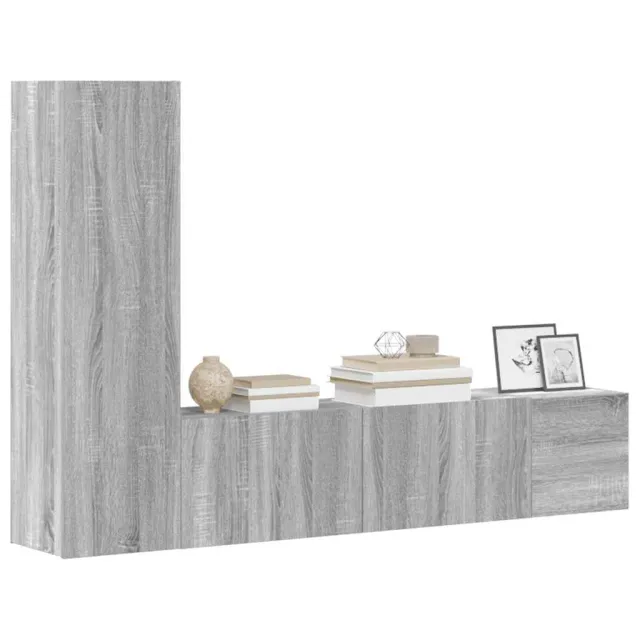 Ensemble de meubles TV 3 pcs Sonoma gris Bois d'ingénierie