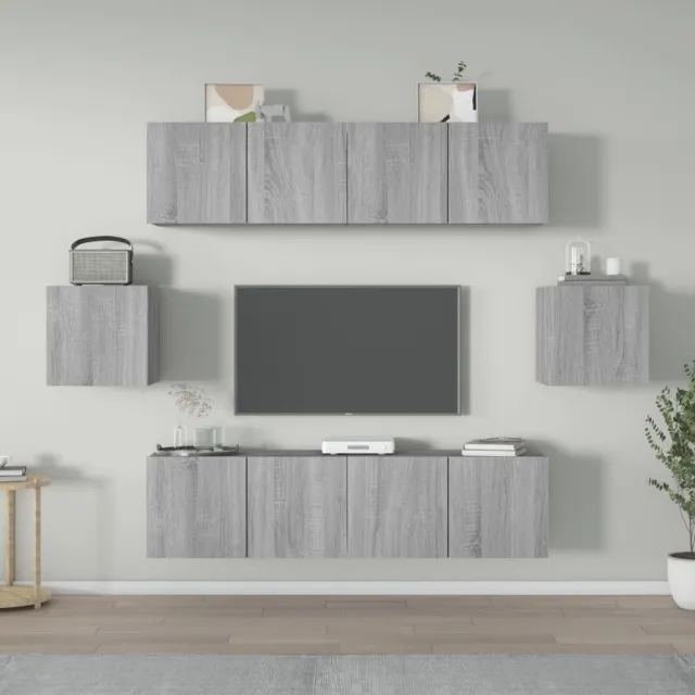 Ensemble de meubles TV 6 pcs Sonoma gris Bois d'ingénierie