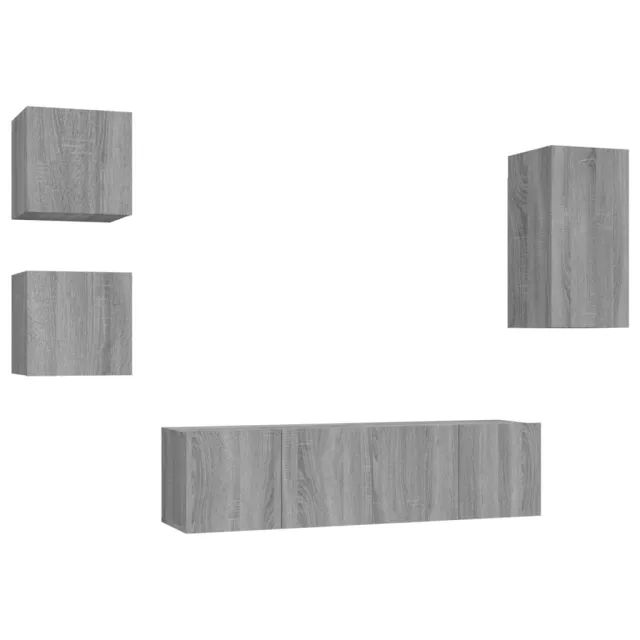 Ensemble de meubles TV 5 pcs Sonoma gris Bois d'ingénierie