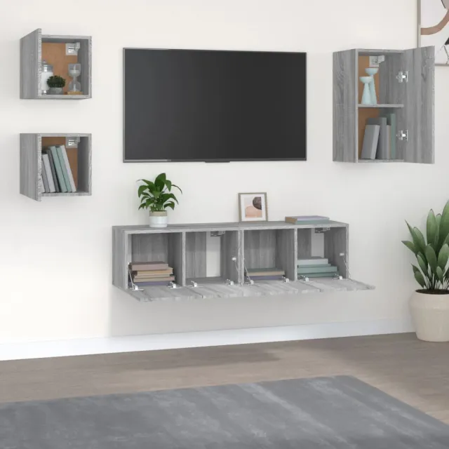 Ensemble de meubles TV 5 pcs Sonoma gris Bois d'ingénierie