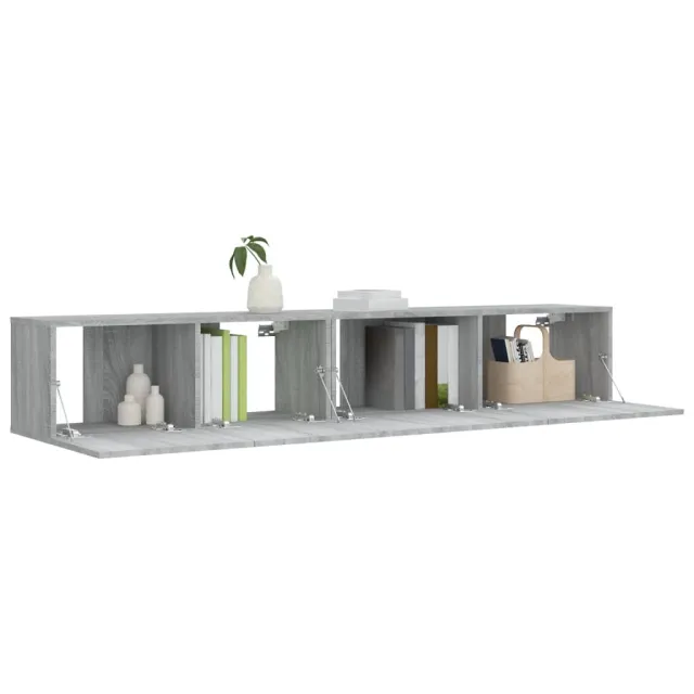 Ensemble de meubles TV 2 pcs Sonoma gris Bois d'ingénierie