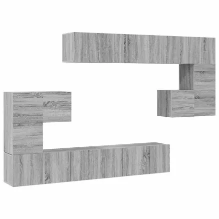 Ensemble de meubles TV 10 pcs Sonoma gris Bois d'ingénierie 2