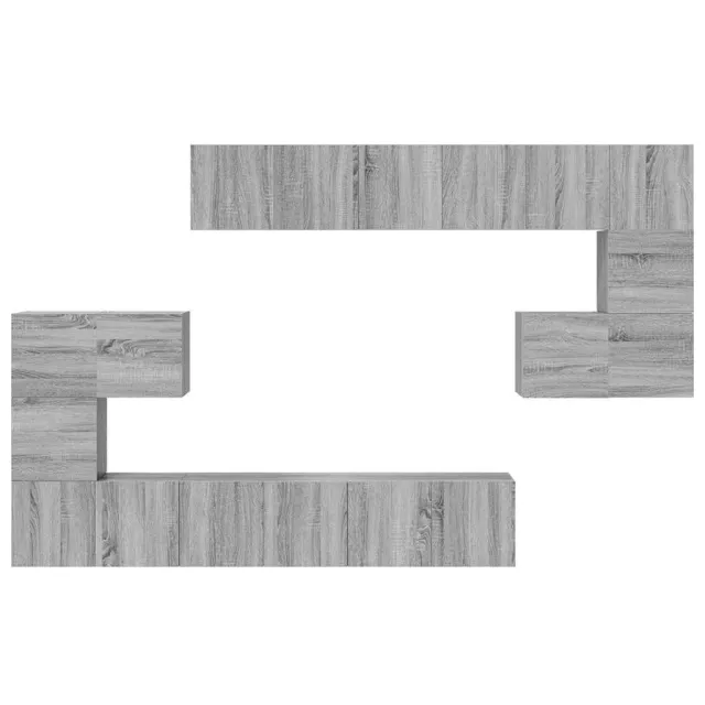 Ensemble de meubles TV 10 pcs Sonoma gris Bois d'ingénierie