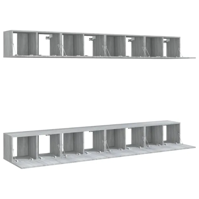 Meubles TV 8 pcs Sonoma gris 60x30x30 cm Bois d'ingénierie