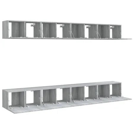 Meubles TV 8 pcs Sonoma gris 60x30x30 cm Bois d'ingénierie