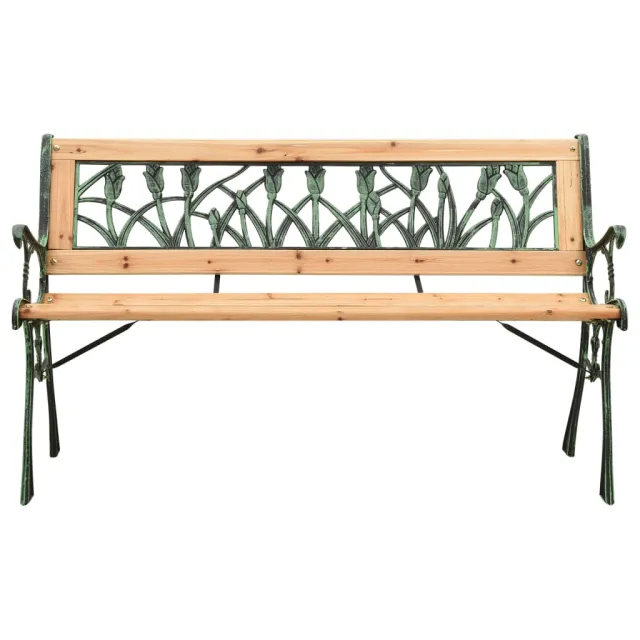 Banc de jardin 122 cm fonte et bois de sapin massif