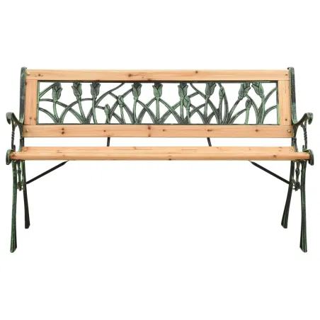 Banc de jardin 122 cm fonte et bois de sapin massif