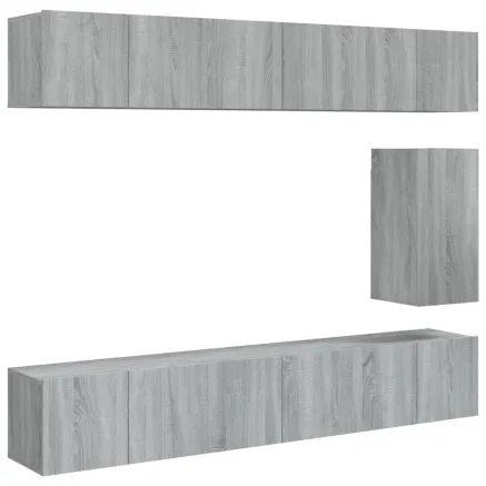 Ensemble de meubles TV 7 pcs Sonoma gris Bois d'ingénierie 2